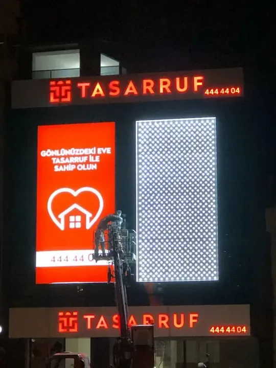 Tasarruf Dış Mekan Lightbox Uygulama & Montajı